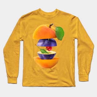 Apricot Plum Cherry Gifts Vegetarian Long Sleeve T-Shirt